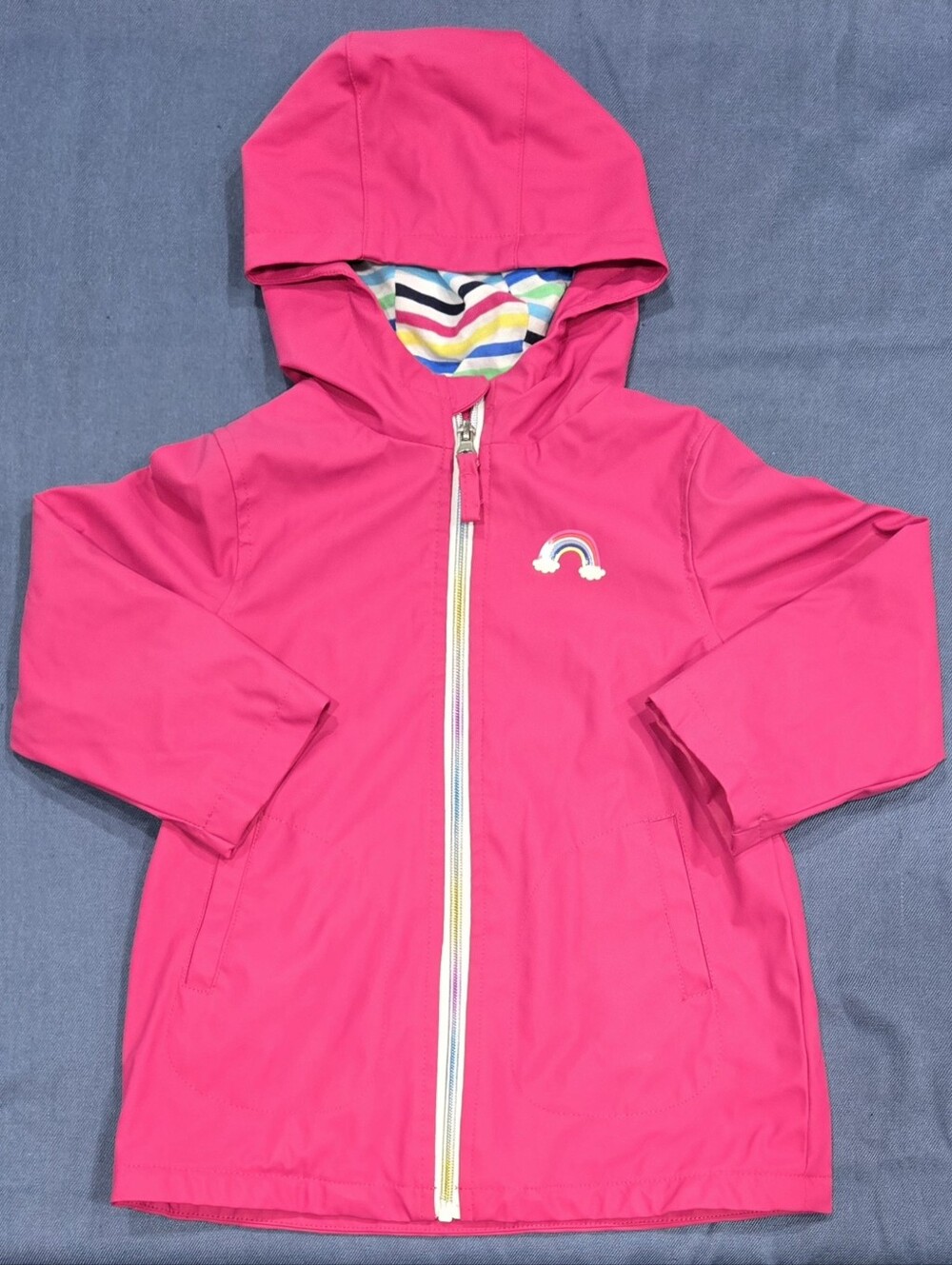 Toddler Pink Hooded Rain Jacket - 2T